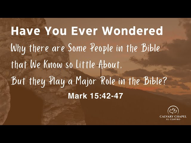 Sunday Service | Pastor Pete Mallinger | Mark 15:42-47