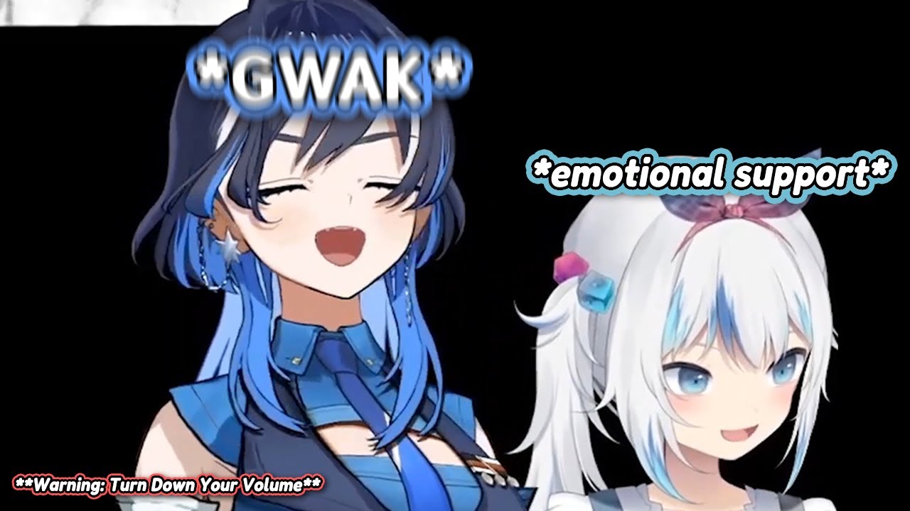 Крони кричит и паникует в игре ужасов при участии Emotional Support Gura