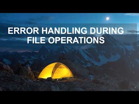 Error Handling during File Operations in C++(In-built functions)