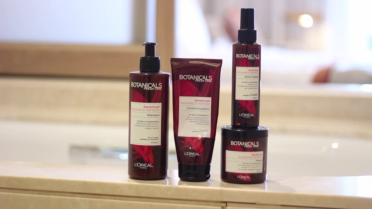 L'Oreal Geranium Radiance Remedy Shampoo + Conditioner + Hair mask + Shine Vinegar YouTube