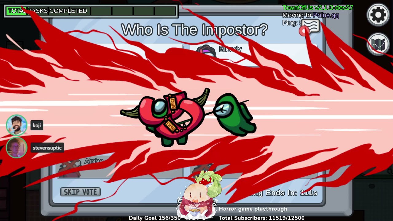 Janet dies TWICE in ONE MEETING (Crewfu Modded Among Us Clip)