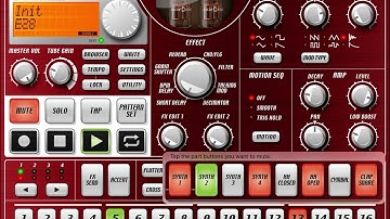 Korg iElectribe red Jam on iPad