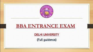BBA ADMISSION IN DU || BBA ENTRANCE EXAM || DU JAT || HOW TO PREPARE FOR BBA