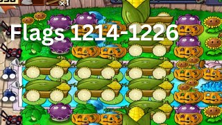 Plants Vs Zombies Survival: Endless Flags 1214 - 1226 Extended Gameplay 2