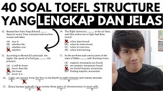 Strategi Jawab 40 soal TOEFL Structure