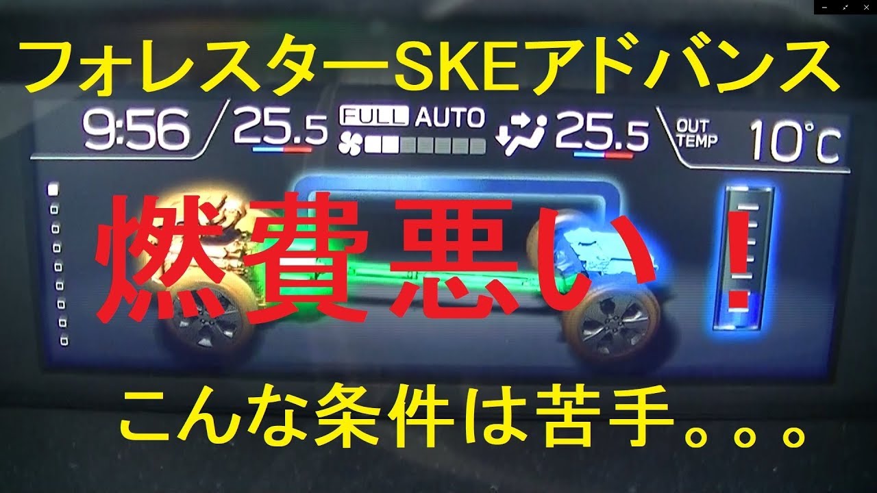 燃費悪い フォレスターアドバンス Ske の走行条件 Youtube