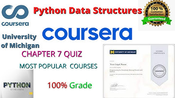 Python Data Structures Chapter 7 Quiz Answers [ Coursera] Programming For Everybody Chapter 7 Quiz