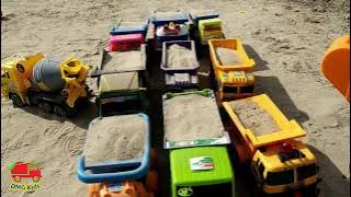 Toy Car Truck - Play Big Excavator Trucks - Dump Truck Transporr sand t o the river