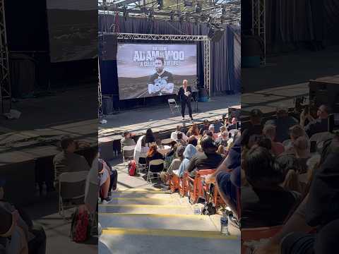 Biff from Back to the Future speaks @adamthewoo celebration of life. What a great life he lived!
