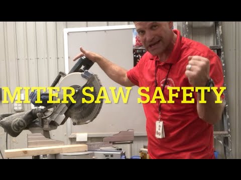 How to safely use the miter saw - YouTube