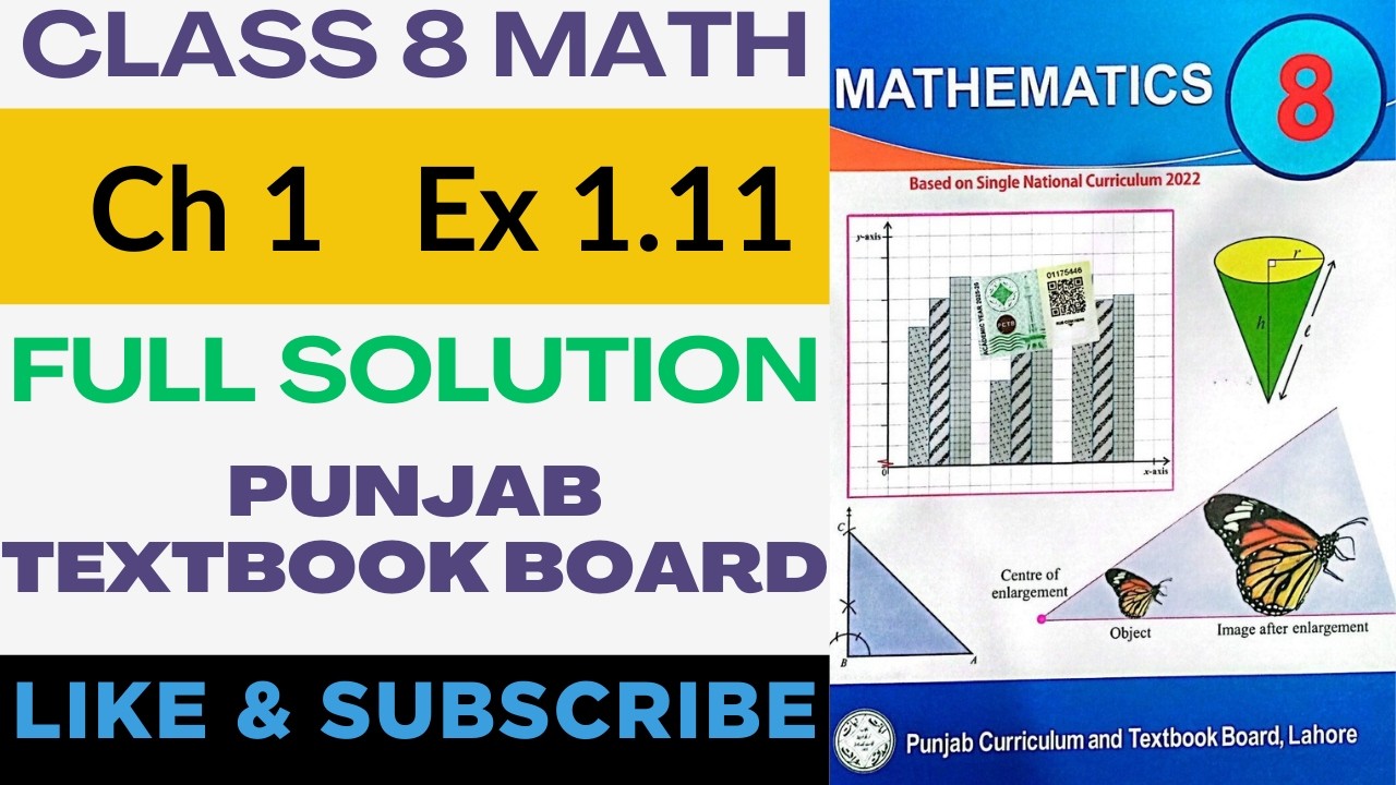 Unit 1 | Exercise 1.11|Numbers and Operations| Square and cube roots | Class 8 Mathematics |PTB|SNC|