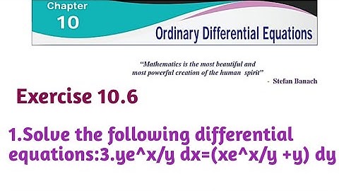 Class 12 Chapter 10 Ordinary Differential Equations Exercise 10.6 3 rd sum