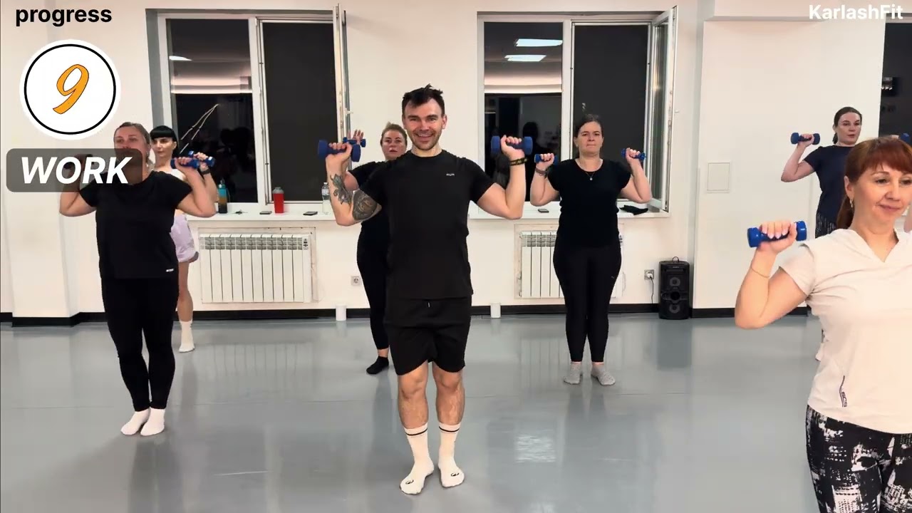 25-минутная табата с гантелями стоя | HIIT-тренировка для кардио и силы | #TBDB5.1