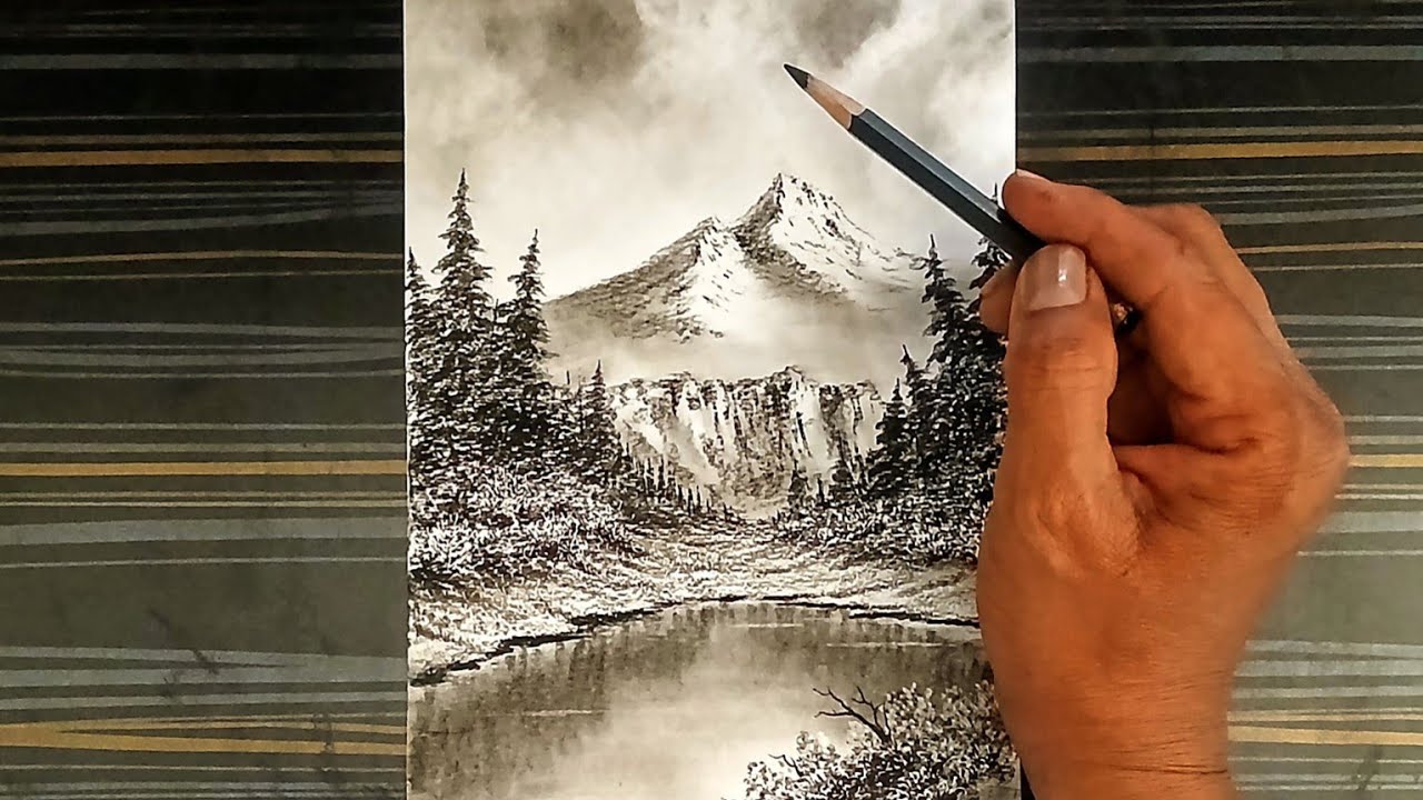 GP Like is live ! How to draw a painting by Bob ross with pencil?