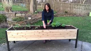 Metal Raised Garden Bed Elevated Planter Vegetable Flower Herb Plant Box Soil 