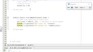 Famous Returning Methods  - Java Two Profile