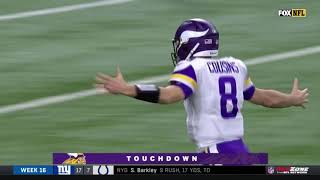 Kirk Cousins To Kyle Rudolph Hail Mary Before Halftime Vikings Vs Lions Nfl