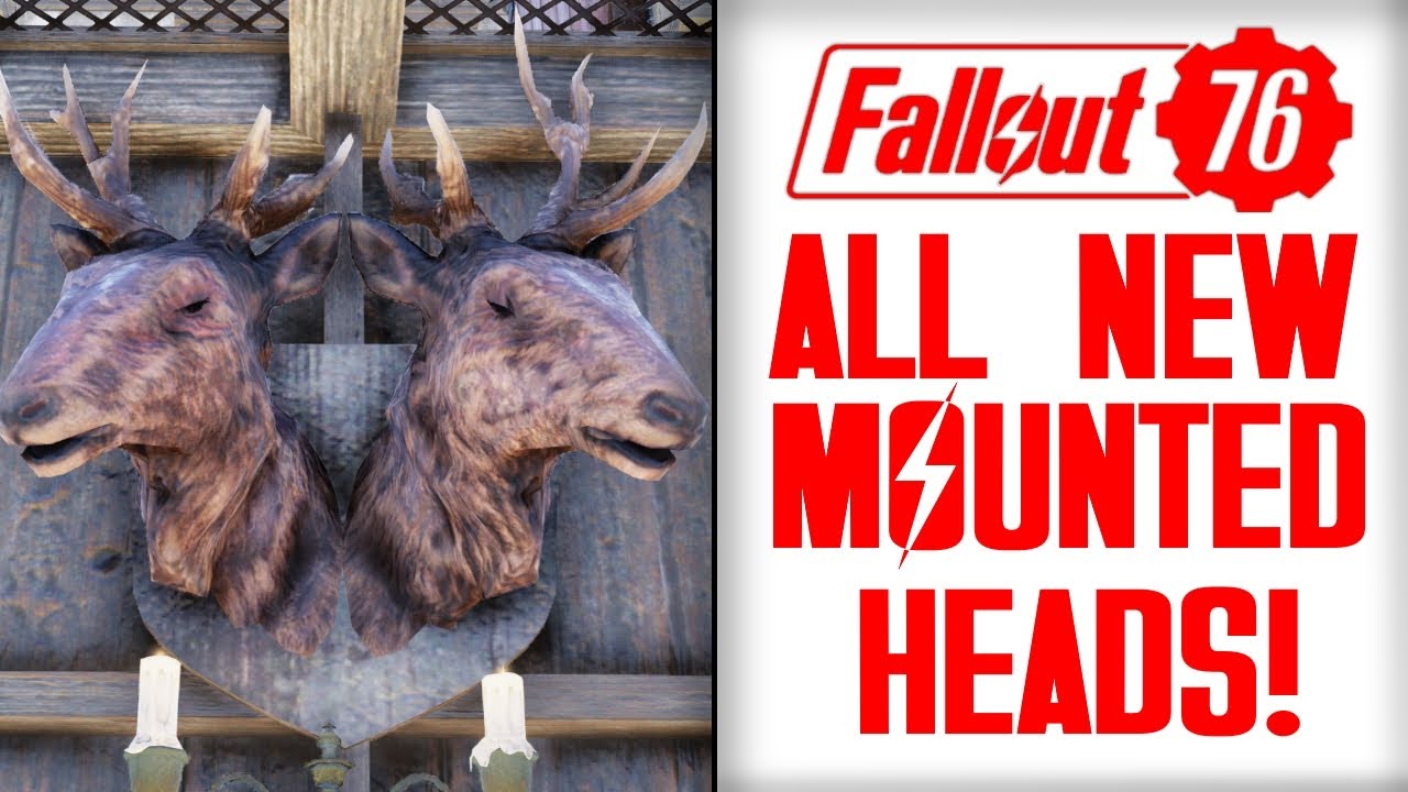 Fallout 76 All NEW Mounted Heads! Sheepsquatch DLC YouTube