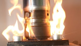 Exploding Two Lighters with Hydraulic Press!