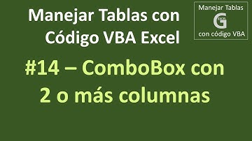 ComboBox con 2 o más columnas | Manejar Tablas (ListObject) VBA Excel (14)