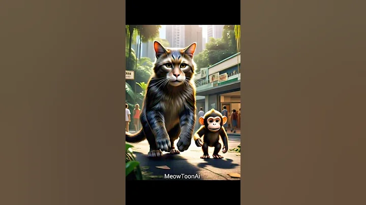 Watch the video about Big Cat, The Monkey, and the School Adventure | Funny#cat#cats#funnycat#trandingshorts#viralshort