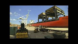 Harrison Crane Time Lapse of Lifting 53' containers at the Port of Miami
