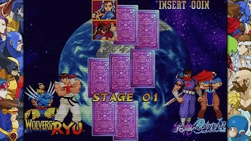 MARVEL vs. CAPCOM 1 Wolverine Ryu Vs Strider Hiryu Chun-li