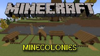 Minecraft World of Minecolonies Littleton Style Tavern and Animal Pens ep12