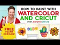 How To Watercolor Paint With Cricut | Free Plant SVGs!