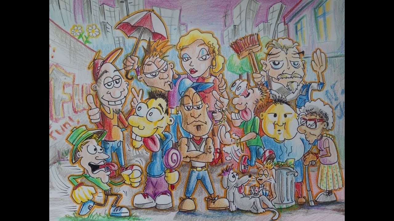 Eine Comic Szene zeichnen. How to Draw a Comic Szene