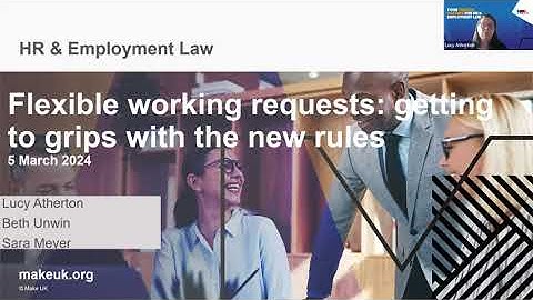 Handling flexible working requests: getting to grips with the new rules