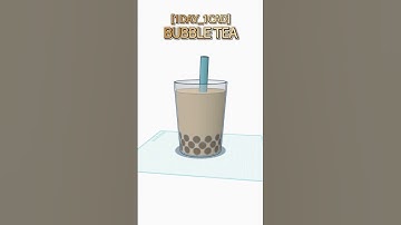 [1DAY_1CAD] BUBBLE TEA #shorts #tinkercad #project