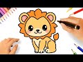 HOW TO DRAW A KAWAII LION STEP BY STEP ????❤️