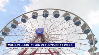 Wilson County Fair returns next week