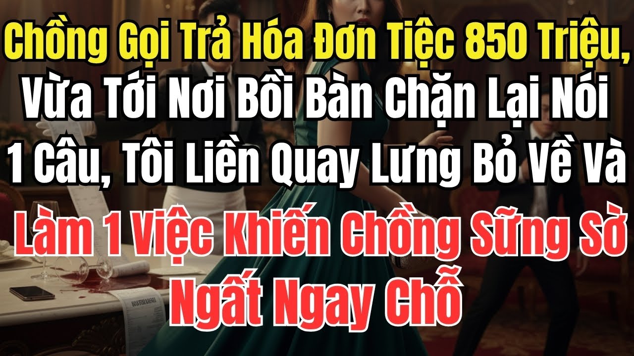 Chồng Gọi Trả Hóa Đơn Tiệc 850 Triệu, Vừa Tới Nơi Bồi Bàn Chặn Lại Nói 1 Câu, Tôi Liền Quay Lưng Bỏ