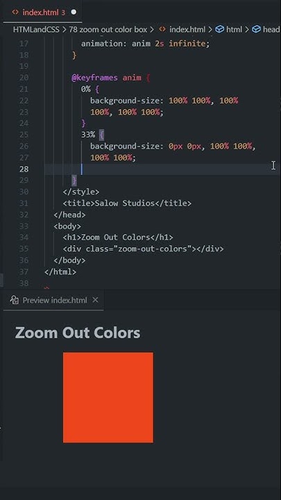 Zoom In colors Animation HTML and CSS tutorial for beginners 2022 # ...