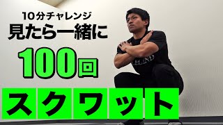 【脂肪燃焼】下半身を鍛えて代謝アップ！毎日10分 100回 スクワット！  20回×10セット ！【ビーレジェンド プロテイン】