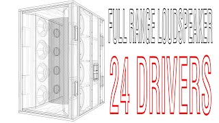 Diy Speaker Box Plan 3-Way Full Range Loudspeaker 24 Drivers