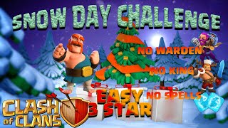 New Event COC  Easy 3S | Snow Day Challenge Event | Snow Event Clash of Clans (COC)