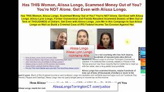 Scum Bag ALISSA LONGO CT Florida Scams Men Out Of 10 000 s - Guilty of Income Tax Evasion