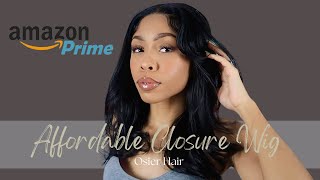 AFFORDABLE + BEGINNER FRIENDLY 18INCH CLOSURE AMAZON WIG| BLEACHING, LAYERING, FLAT IRON,  + CURLING