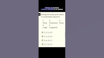 LOGICAL SEQUENCE OF WORDS - VERBAL REASONING #gate #verbalreasoning #reasoningquestions #aptitude
