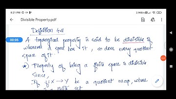 Divisible Property of Topological Spaces