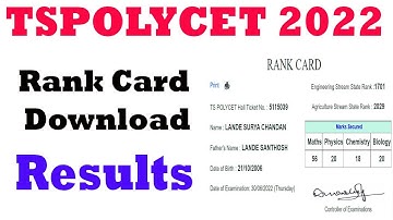 tspolycet 2022 results | tspolycet 2022 rank card | tspolycet 2022