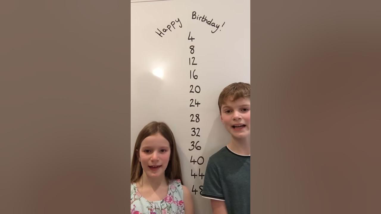 Happy Birthday - Four Times Table