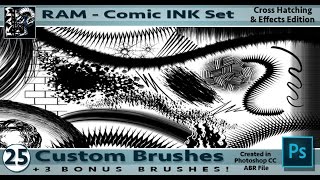 RAM Photoshop CC Custom Comic Inking Brushes
