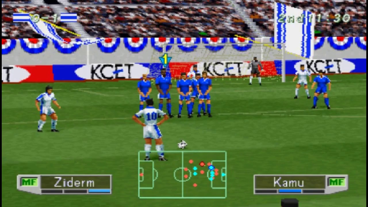WORLD ALL STARS VS EUROPE ALL STARS - ISS PRO 98 PS1 - WINNING ELEVEN 3 all stars