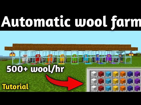 Automatic Wool Farm Minecraft Java Automatic wool farm 1.19 tutorial | works on(Mcpe/bedrock/java ...