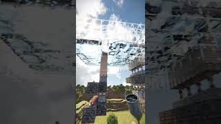 Ultra Realistic Waterfall Over The Village / Minecraft Rtx #Shorts #Minecraft