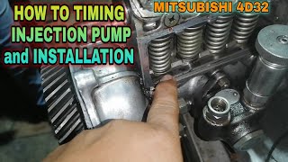 HOW TO TIMING INJECTION PUMP AND INSTALLATION || MITSUBISHI 4D32